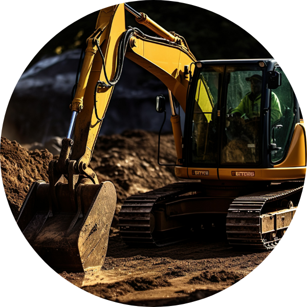 残土を積み込み・運搬